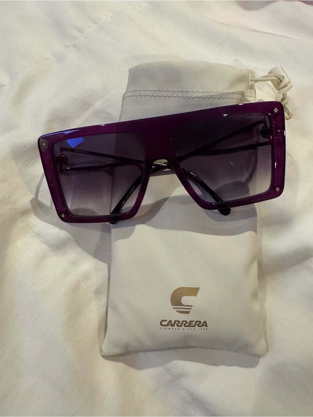 Carrera Women’s Purple Oversized Square Sunglasses
